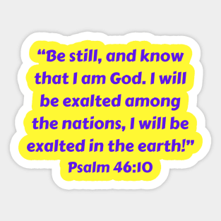 Bible Verse Psalm 46:10 Sticker